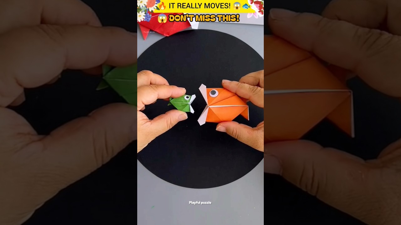 DIY Magic Fish Game 🐠😱✨ | Fun & Satisfying Craft for Kids! #shorts #kidscraft #youtubeshorts #diy