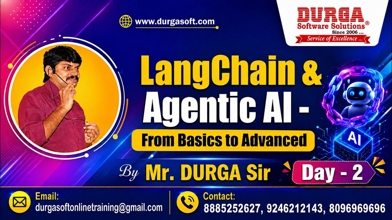 LangChain & Agentic AI - From Basics to Advanced tutorials || Day - 2 || by Mr. DURGA Sir