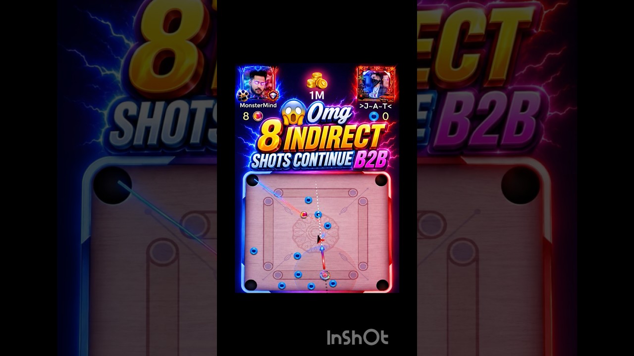 🔥8 Indirect Shots Continue B2B#gaming#carrompool#trending#viral#youtubeshorts#shorts