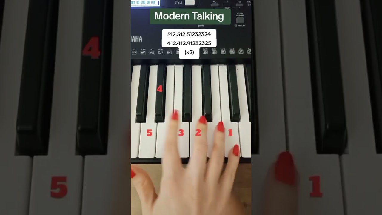 Modern Talking❤️ Piano Song🎤Piano tutorial 🎹 #piano #pianotutorial #pianomusic
