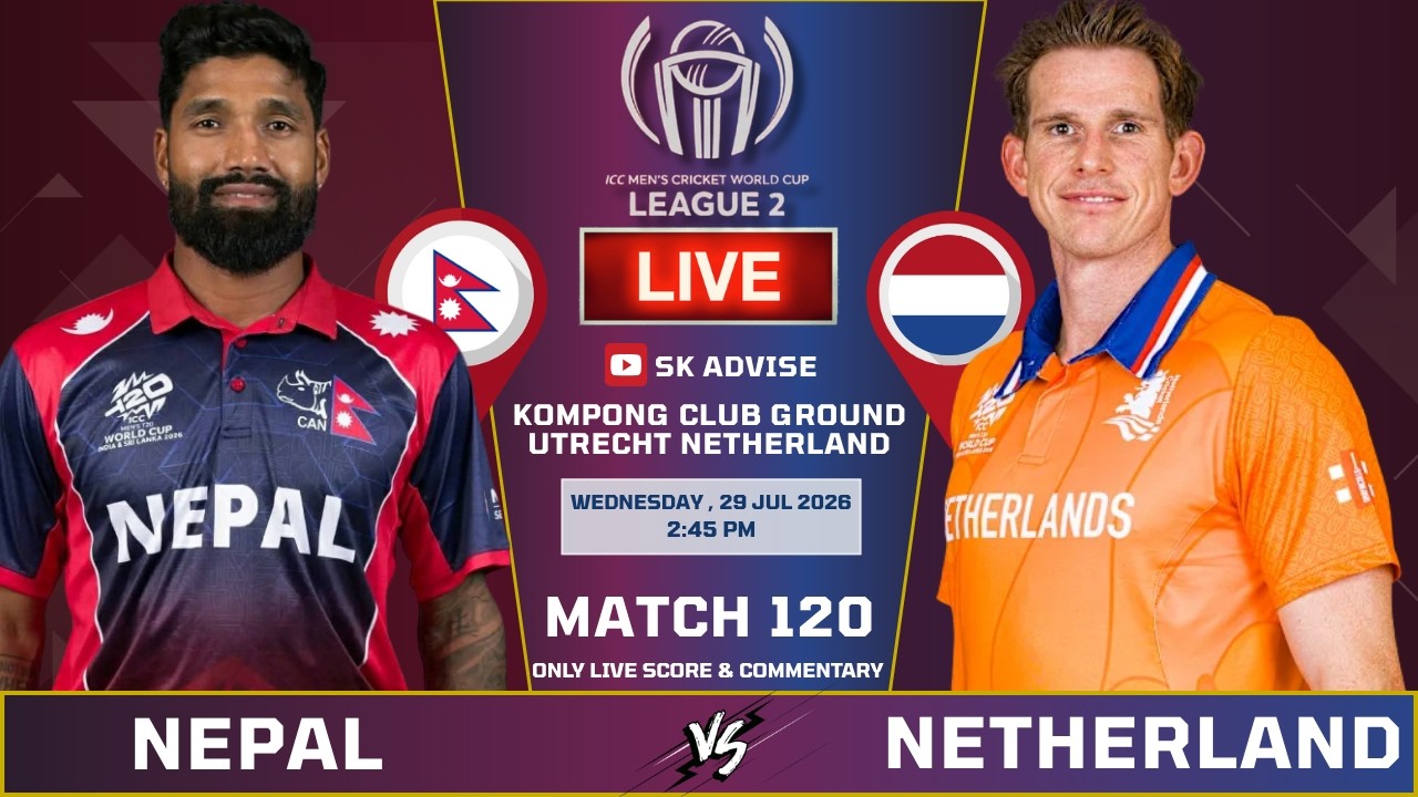 NEPAL vs NETHERLAND LIVE SCORE | NEP vs NED | ICC CWC League 2 120th Match Commentary | NEP BATTING
