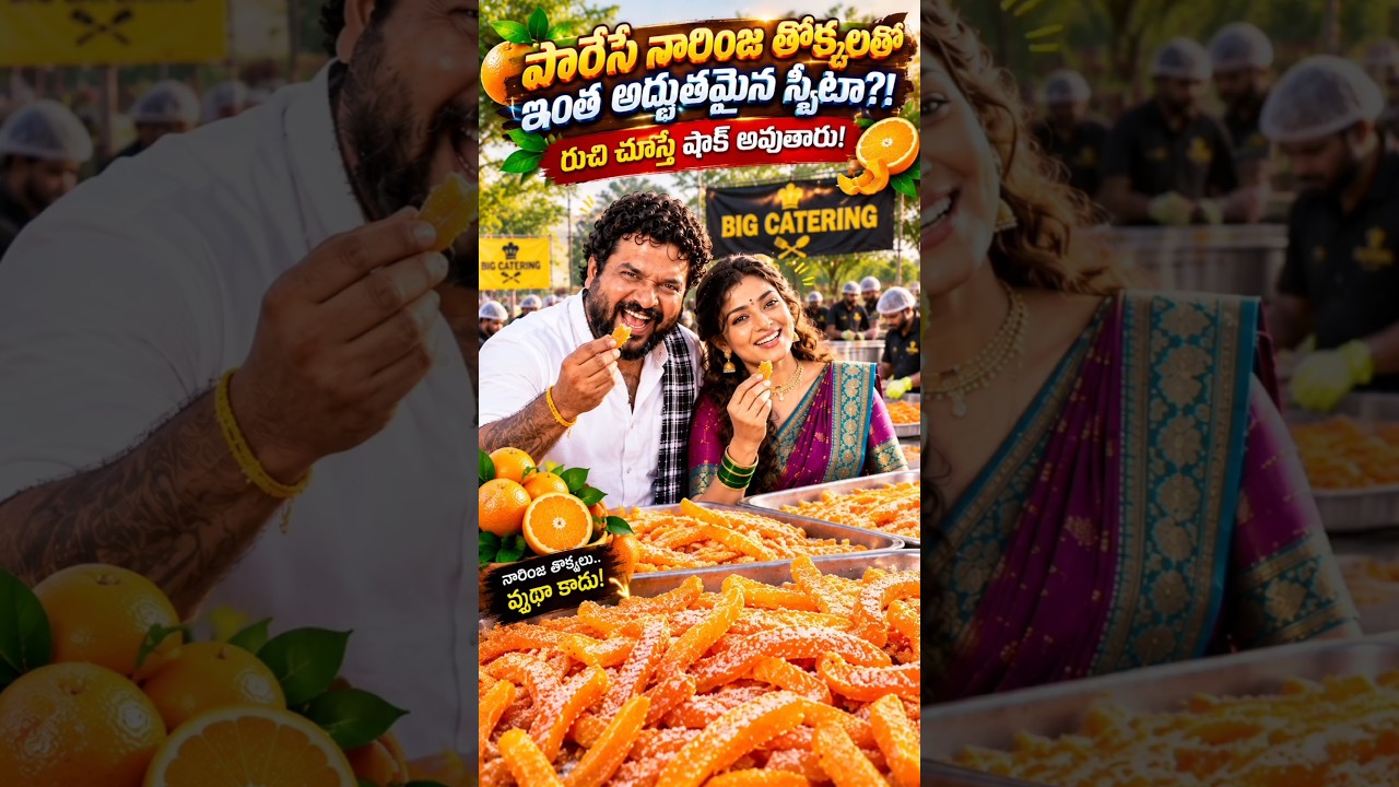 ఆరెంజ్ తొక్కలతో ఇలాంటి స్వీట్ తయారు చేయొచ్చని మీకు తెలుసా? #shorts #viral #cooking #food #sweet