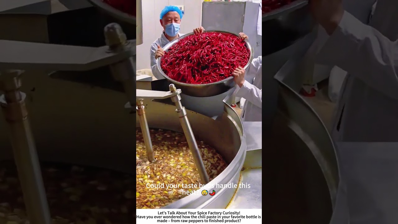 Dumping Fresh Red Chilies into a Giant Industrial Roaster – Spice Factory Live 🌶️🏭