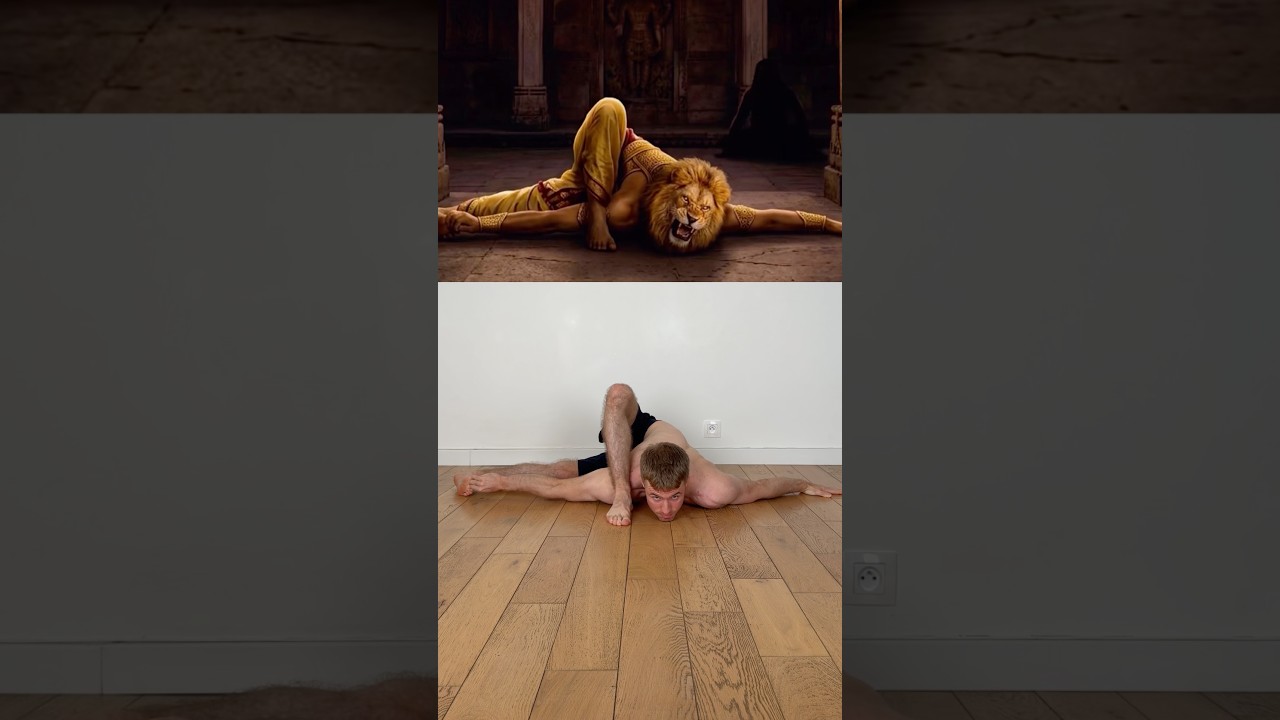 Narasimha Yoga Pose 🦁 #flexibility #yogaeveryday #stretching #challenge #fitness #mobility #fitness