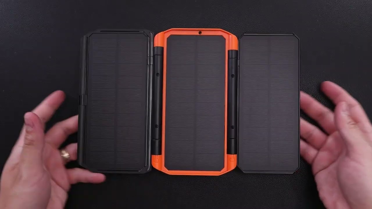 LATIMERIA 20000mAh Foldable Solar Panels Charger Power Bank