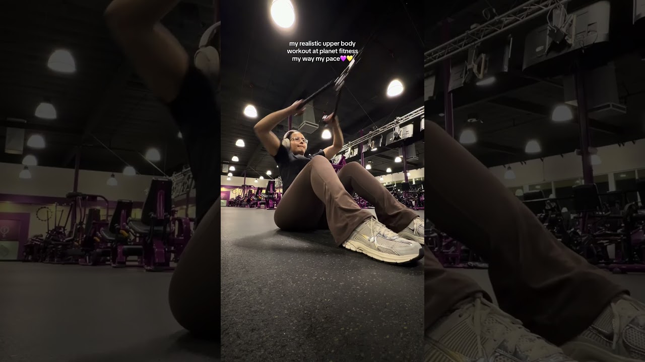 Keep it simple, Just show up 💜💛 @planetfitness #bestgym #planetfitness #gymtok #upperbodyworkout