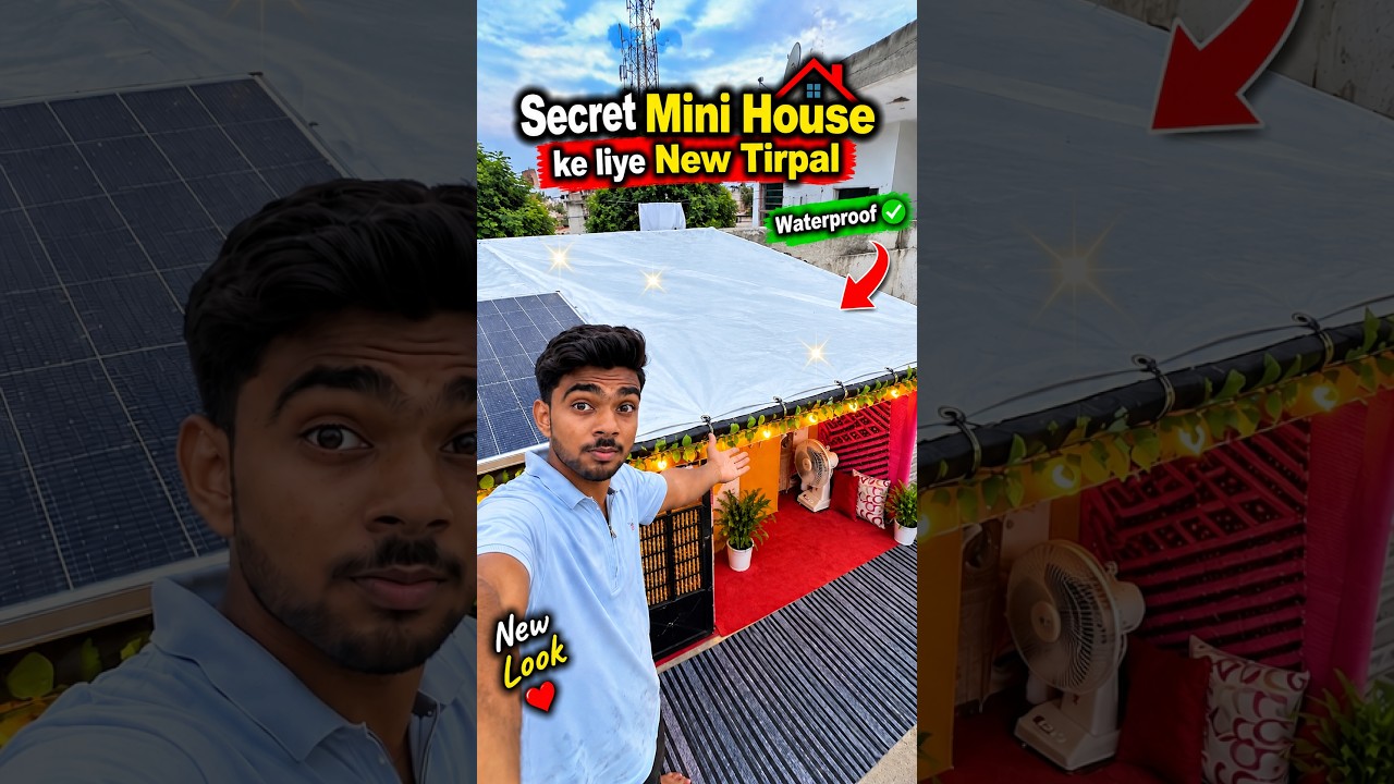 New Tirpal for Secret Mini House 😱#dailyminivlog #minivlogseries #secrethouse