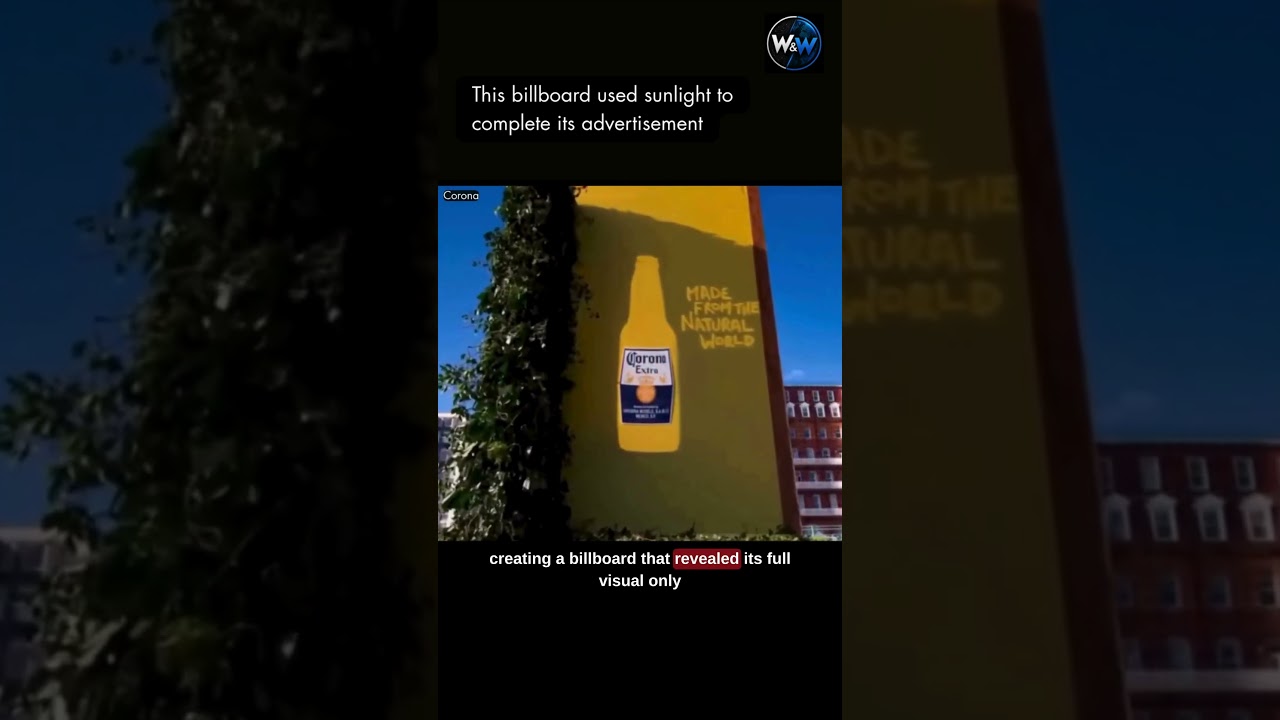Sunlight creates this billboard #shorts #creative