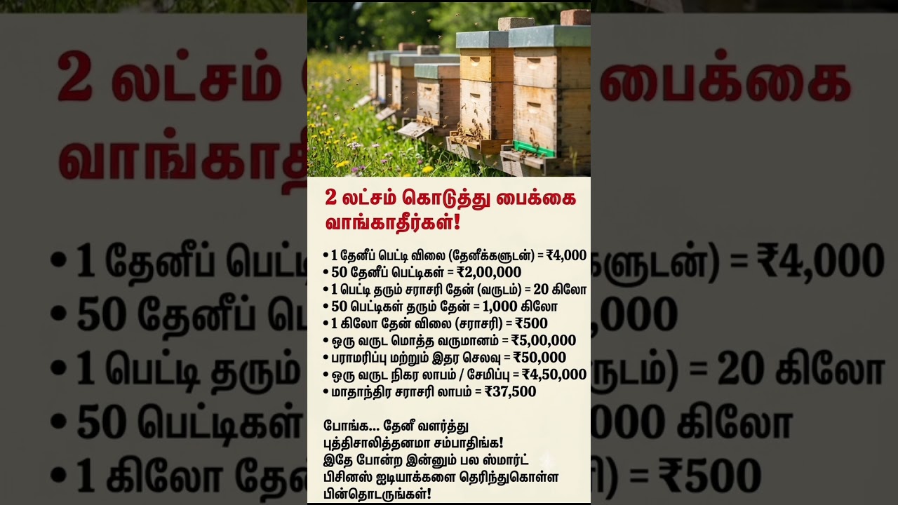 honey bee🐝 farm business|தேனீ வளர்ப்பு #tamilbusiness #businessideastamil #businessideas #honeyfarm