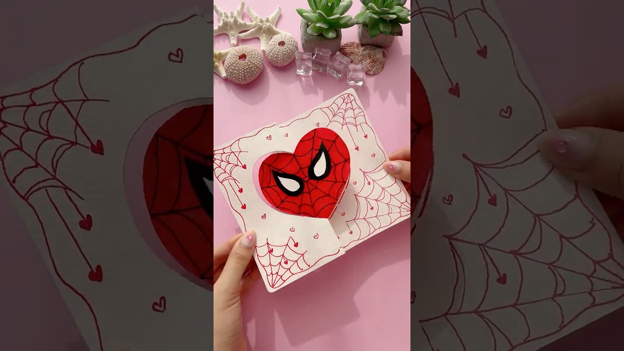 Unique Spider-Man Love Card DIY 🕸️💕