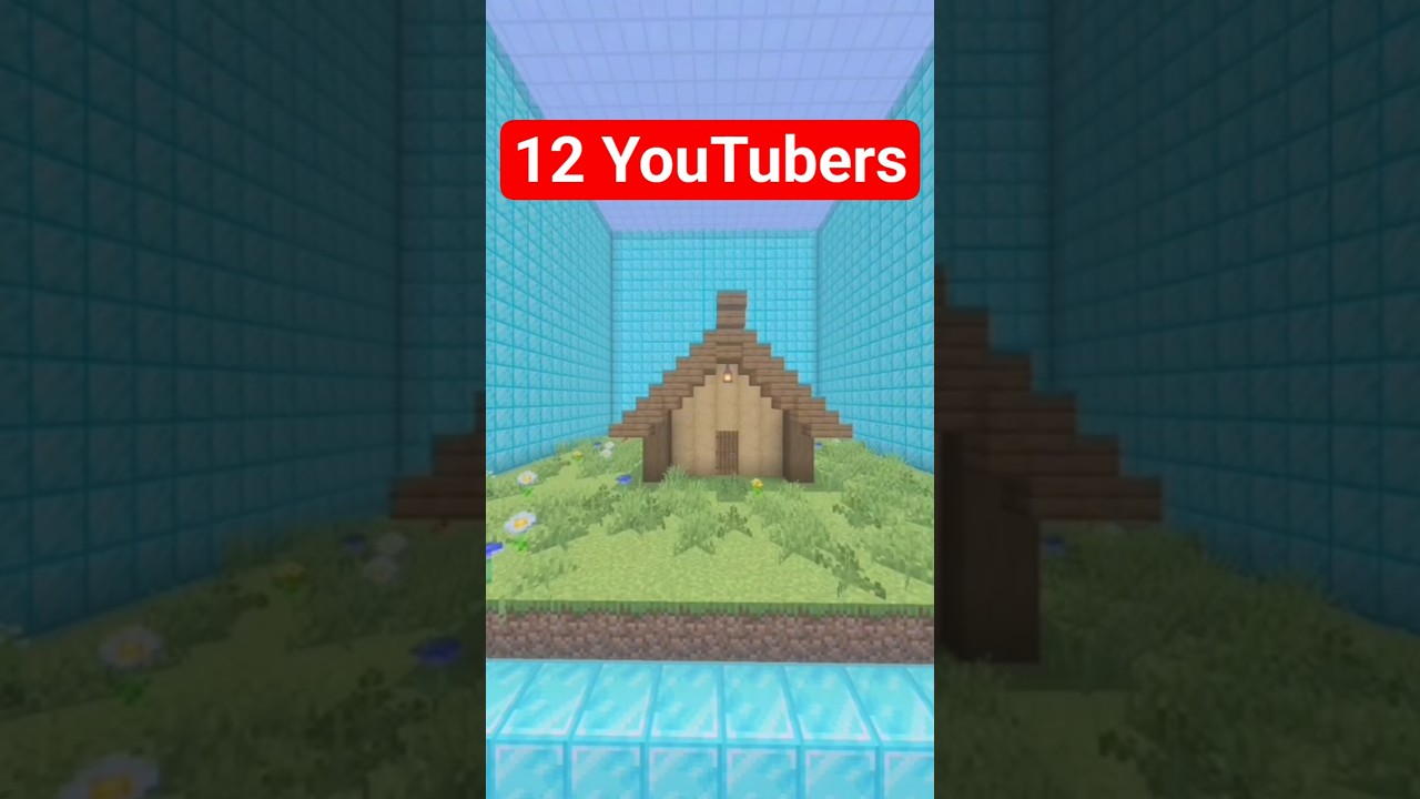 12 YouTubers VS Minecraft Build Battle in Minecraft Gameshow #shorts