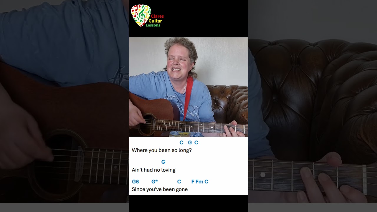 Easy blues song Alerbta #guitarlesson #ericclapton #acoustic #guitar