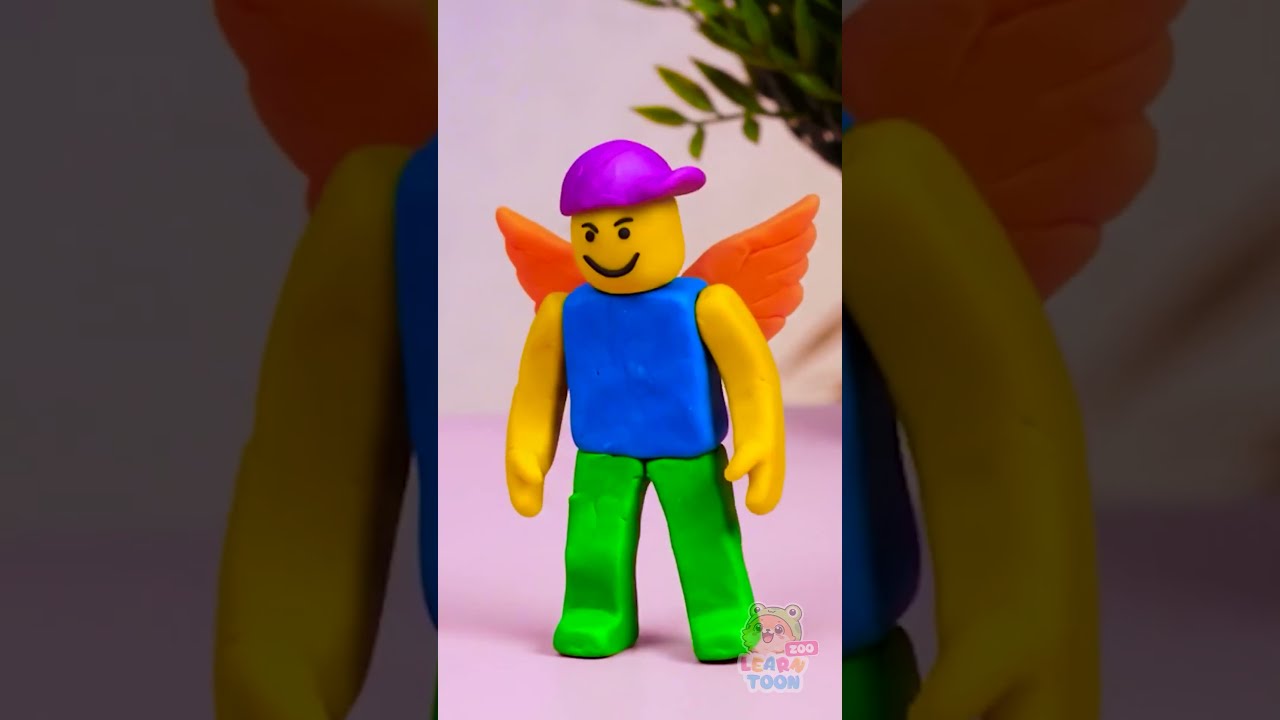 Turn Clay Into a Cute Blocky Character! 🧱 #CreativePlay #Shorts