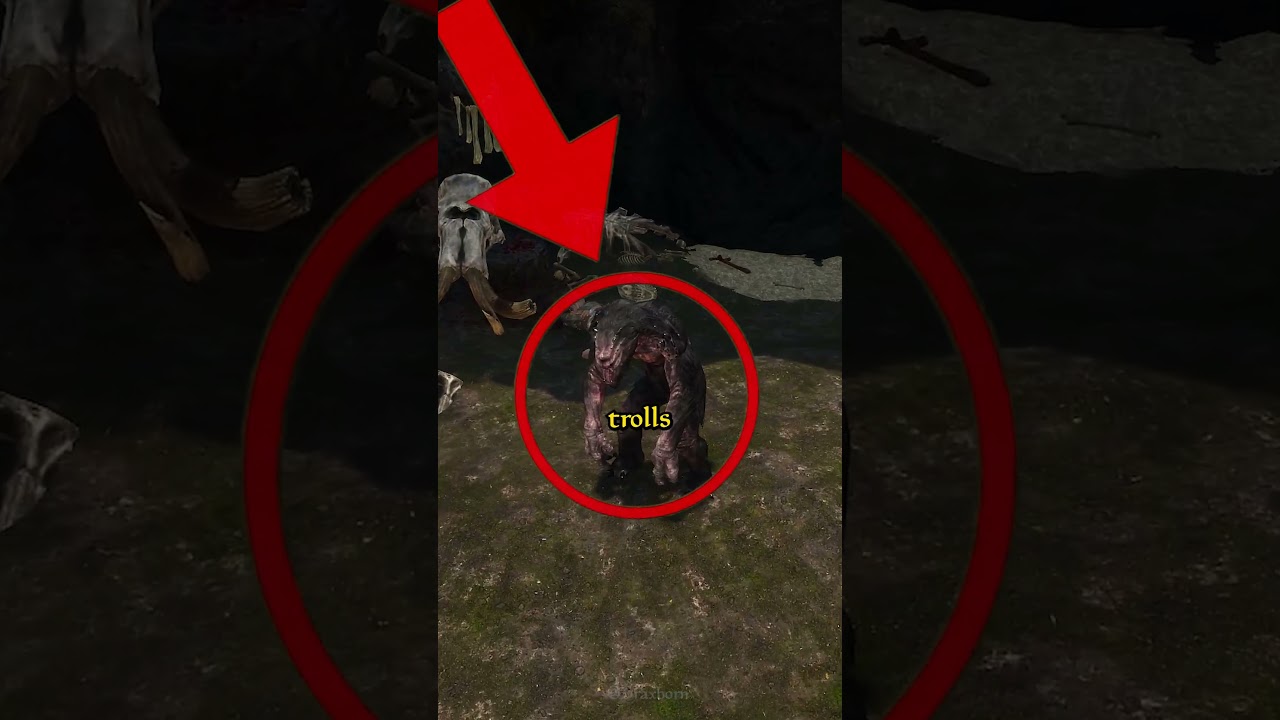 🤯 This Hammer Was Built to Destroy Trolls #skyrim #gaming