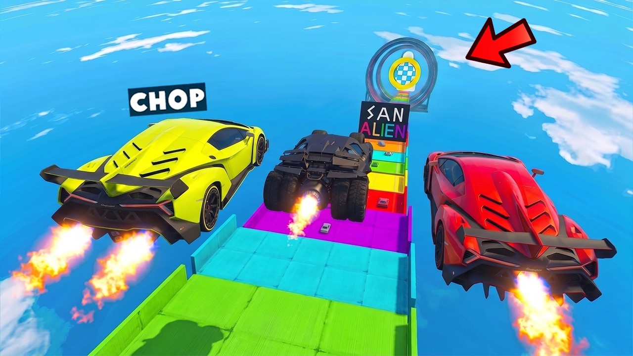 "GTA 5 EPIC Showdown: CHOP vs. FROSTY - Ultimate Mega Rampa Challenge You Can't Miss!"