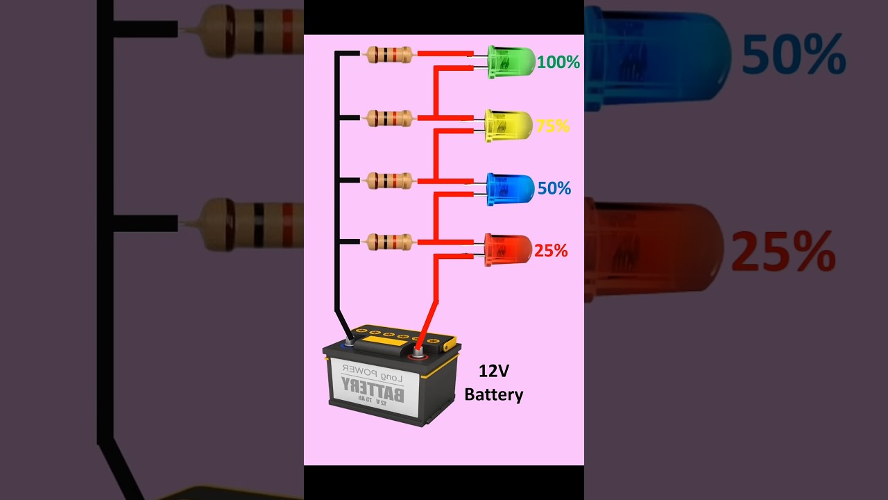 খুব সহজে 12V ব্যাটারি চার্জ ইন্ডিকেটর সার্কিট তৈরি করুন | DIY Battery Charge Indicator |#PCB