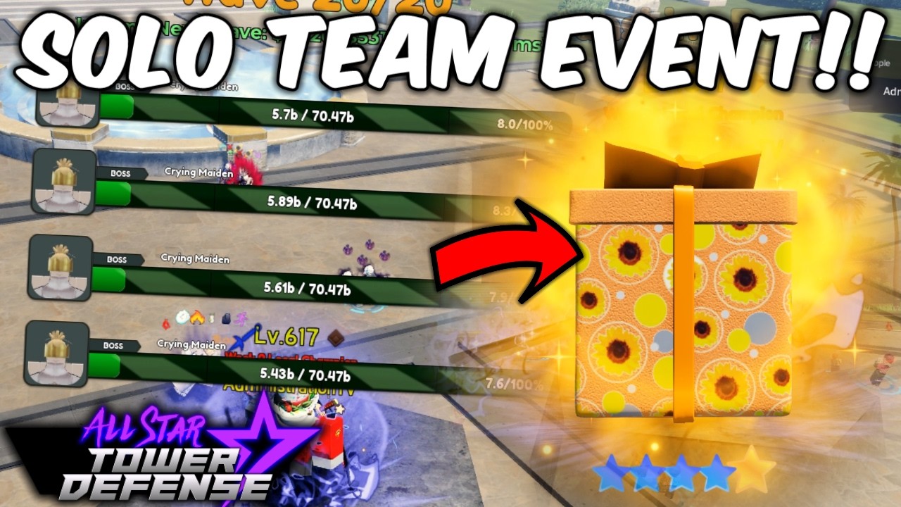 Solo Beating The New Summer TEAM Event | Solo Gameplay | All Star Tower Defense Roblox