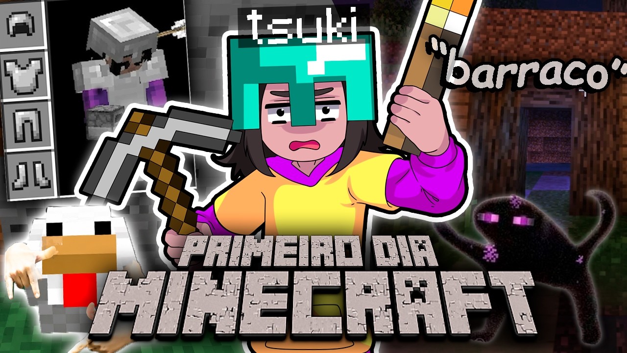 ZERANDO MINECRAFT PELA PRIMEIRA VEZ - DIA 1