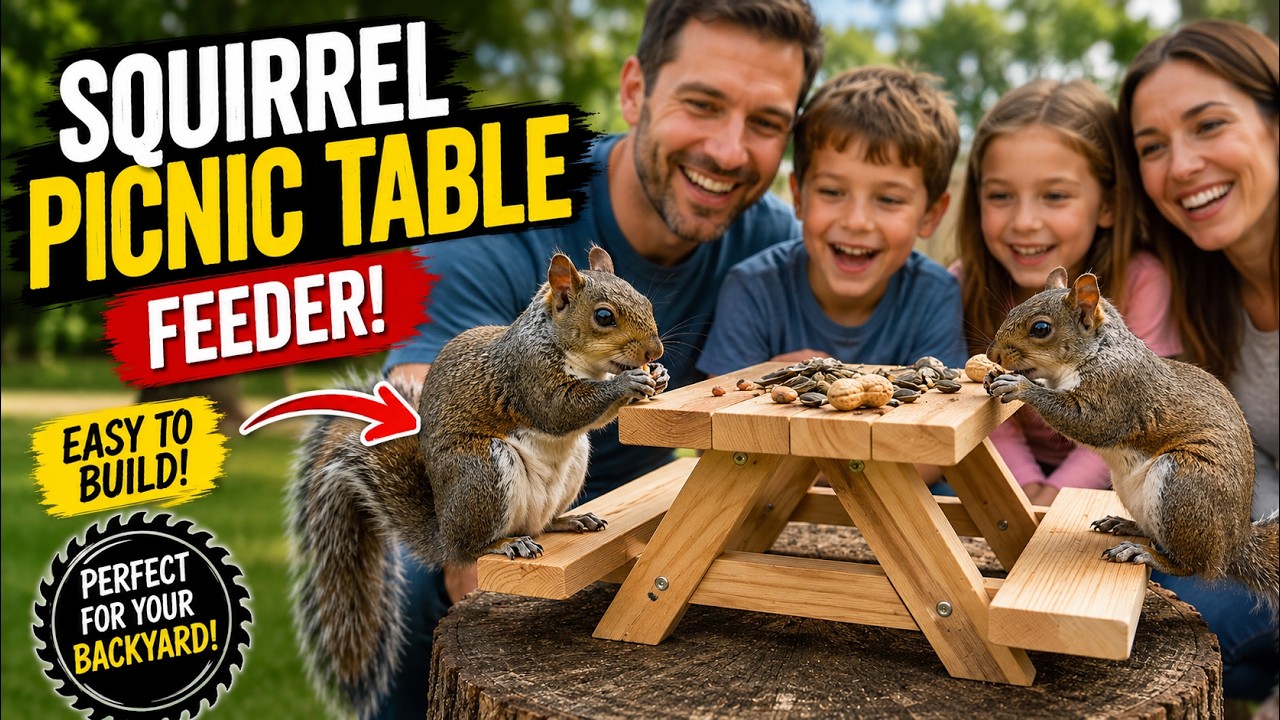 How to Build a Squirrel Picnic Table - Easy Woodworking Project for Beginners