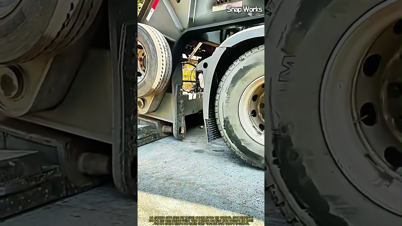 특수 트럭 트레일러 서포트 레그 자동 연동 결속 및 도킹 시공법 #worker #process #howto #heavyequipment #rigging