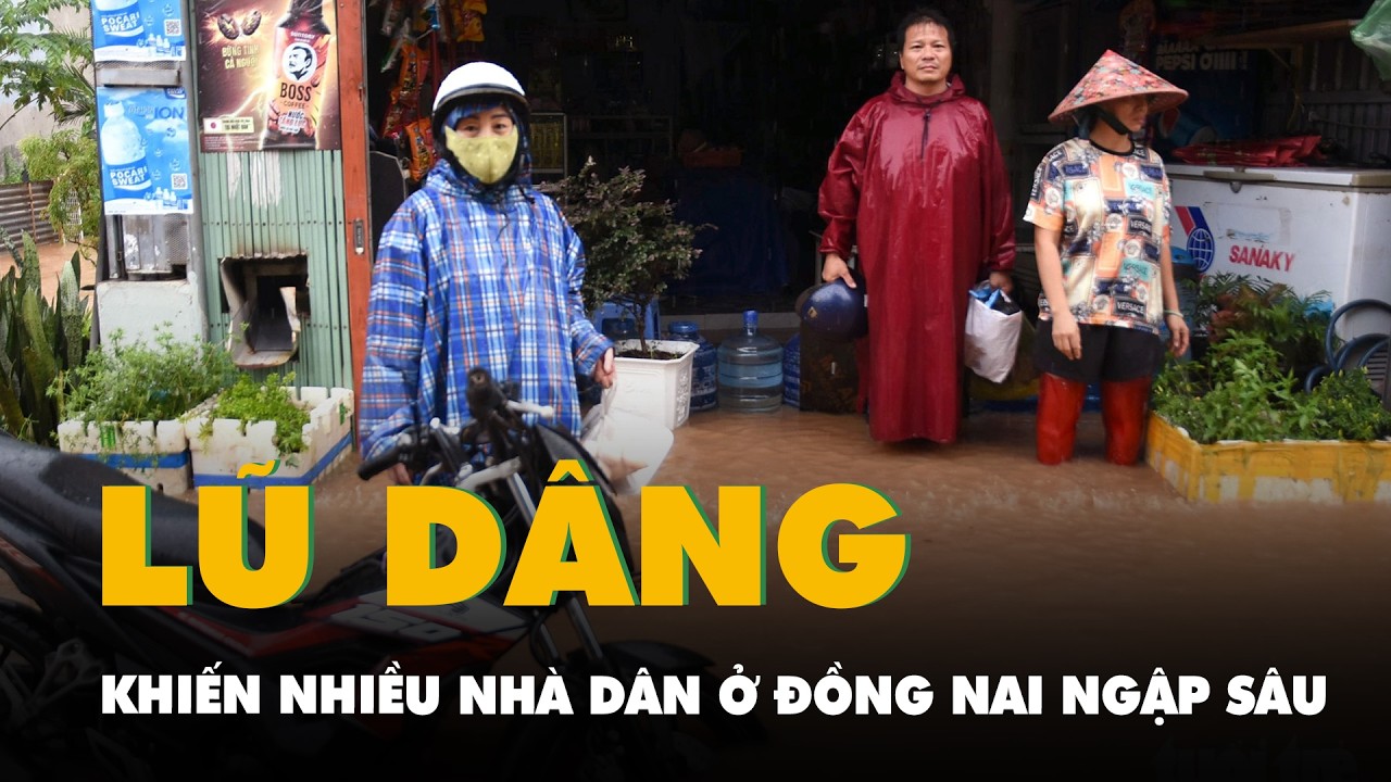 Lũ bất ngờ dâng cao trở lại trong đêm khiến nhiều nhà dân ở Đồng Nai ngập sâu