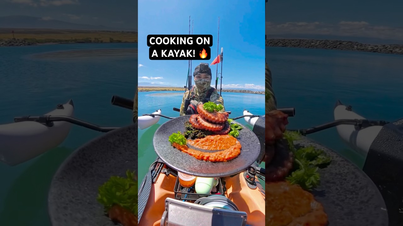 Made Tako Romesco on my kayak! 🔥 #sakanasyndicate #fishing #foodie #food #fyp