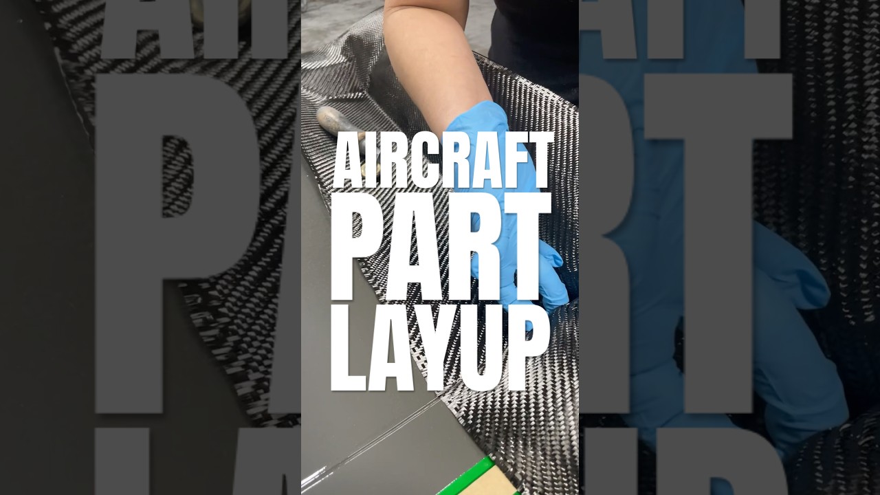 AIRCRAFT PART LAYUP #carbonfiber #engineering #aerospace