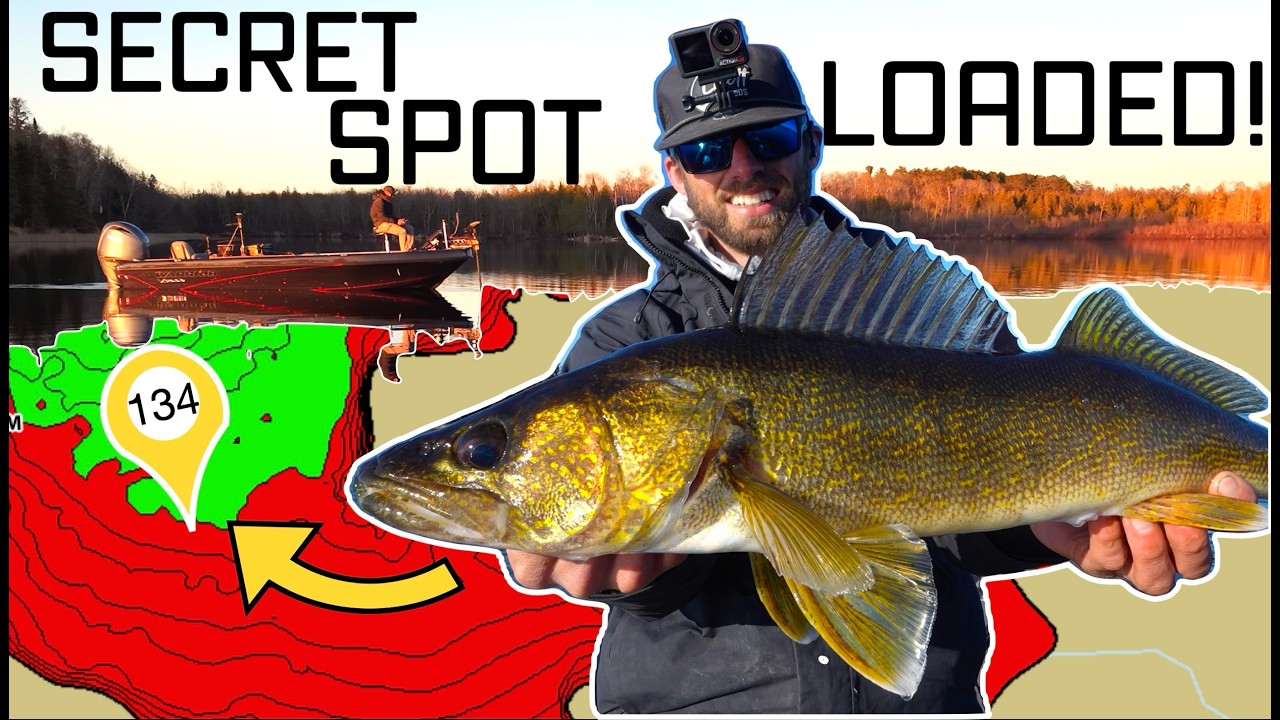 Fishing SECRET Spot & It's LOADED with BIG Walleyes! CRAZY BITE!