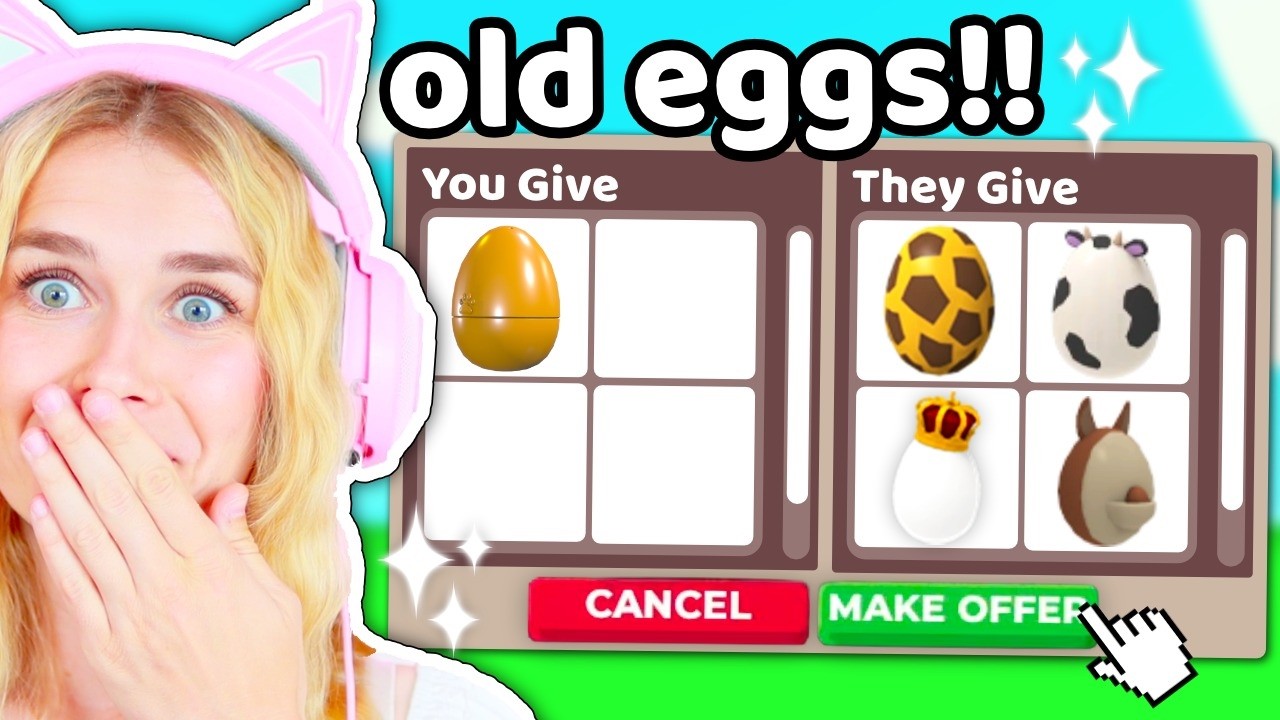 Trading For OLD EGGS LISTED In Adopt Me..