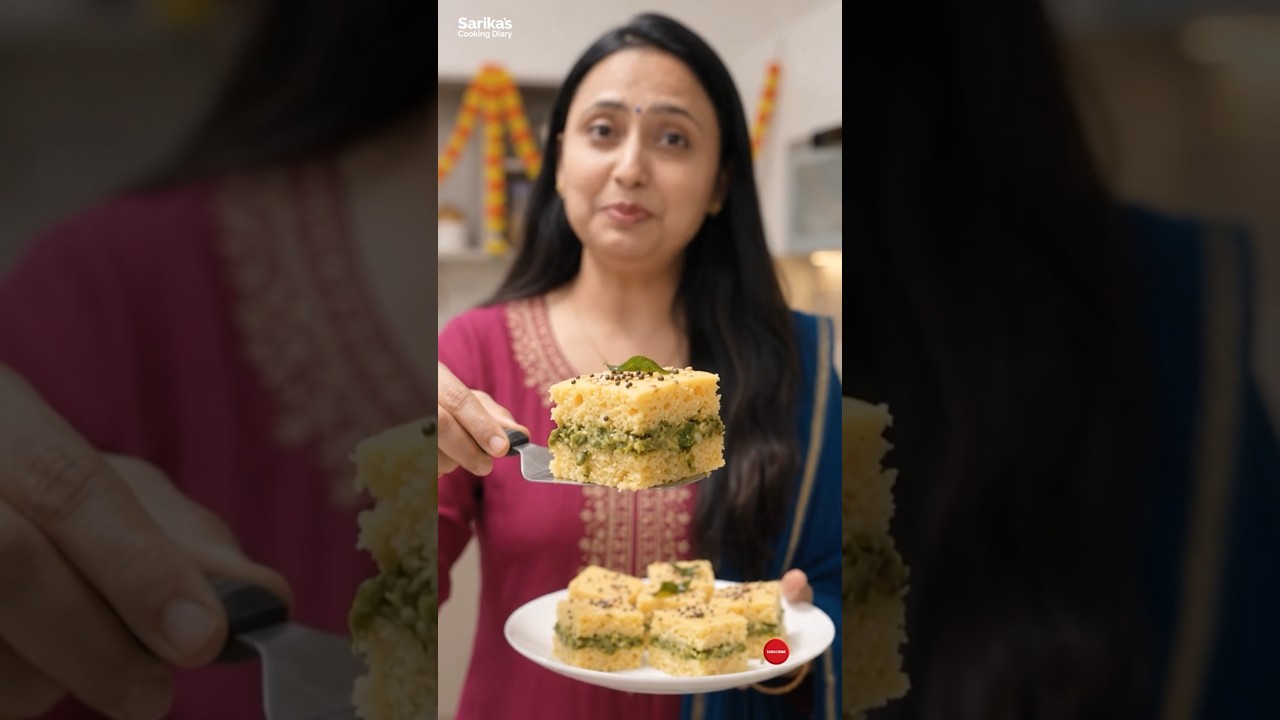 Ganesh Chaturthi पर बनाएँ Layered Stuffed Dhokla 😍 | Unique Snack #shorts