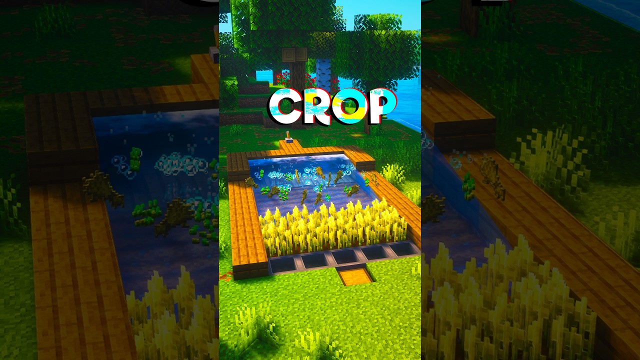 Minecraft Automatic Crop Farm....🤔 (Sh Boom) #minecraft #shorts