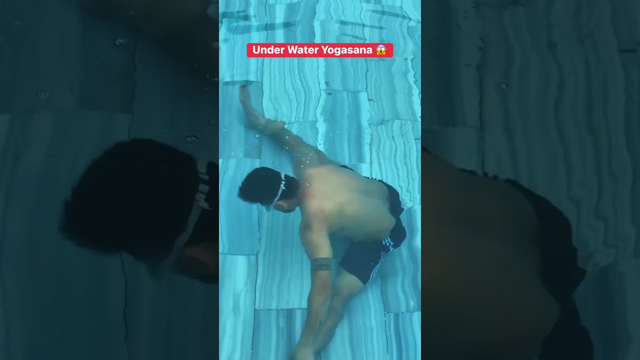 Under Water Yoga 🧘‍♀️ #yoga #underwater #focus #breathwork