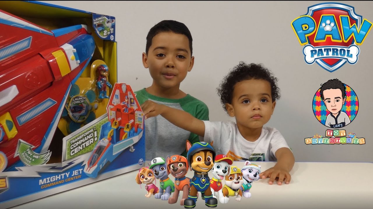 PAW PATROL Mighty Pups JET COMMAND CENTER *REVIEW*