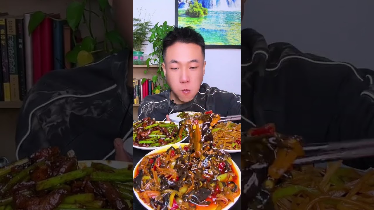 칠면조국수 음성제어로 후라이드치킨과 칠면조국수 먹기 mukbang #mukbang