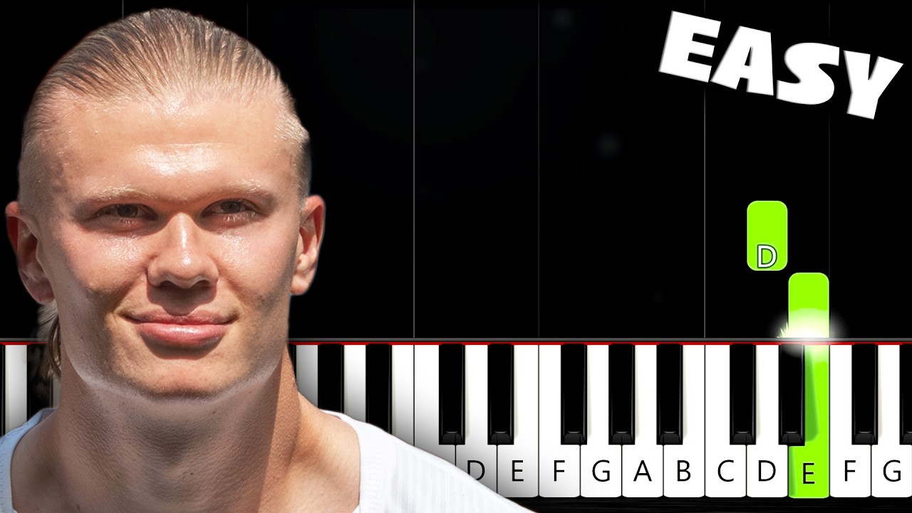 Haaland Song (Ha Ha Ha) - EASY Piano Tutorial