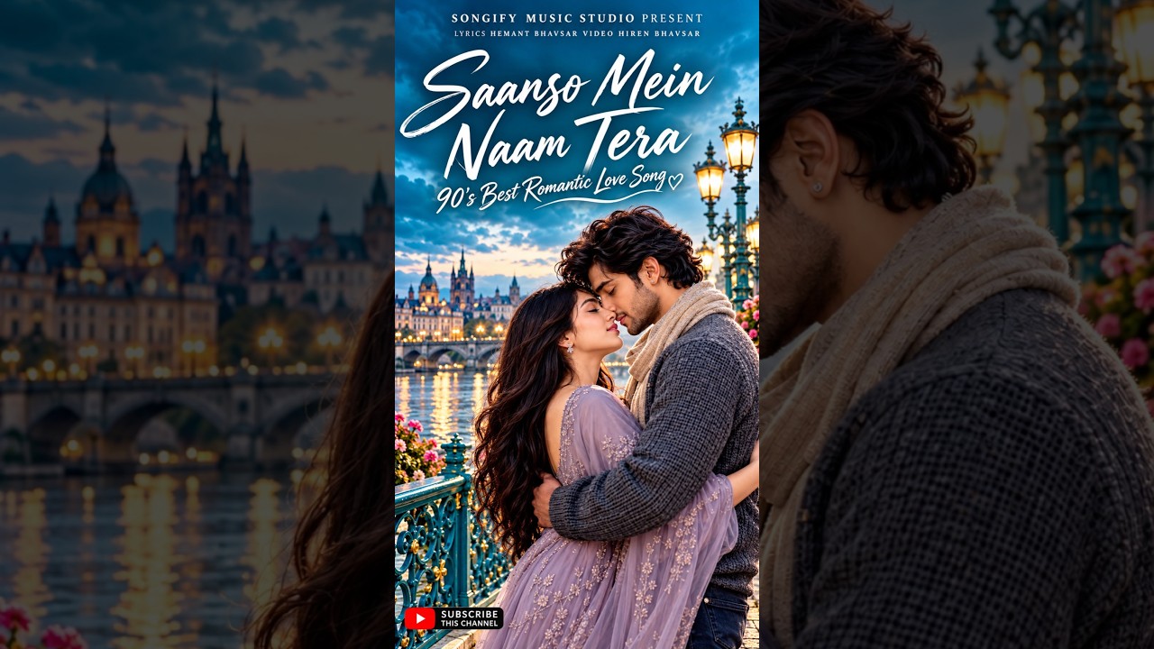 Saanso Mein Naam Tera ❤️ | 90s Romantic Love Song 💕 #shorts #90ssongs #romanticsongs #lovesongs
