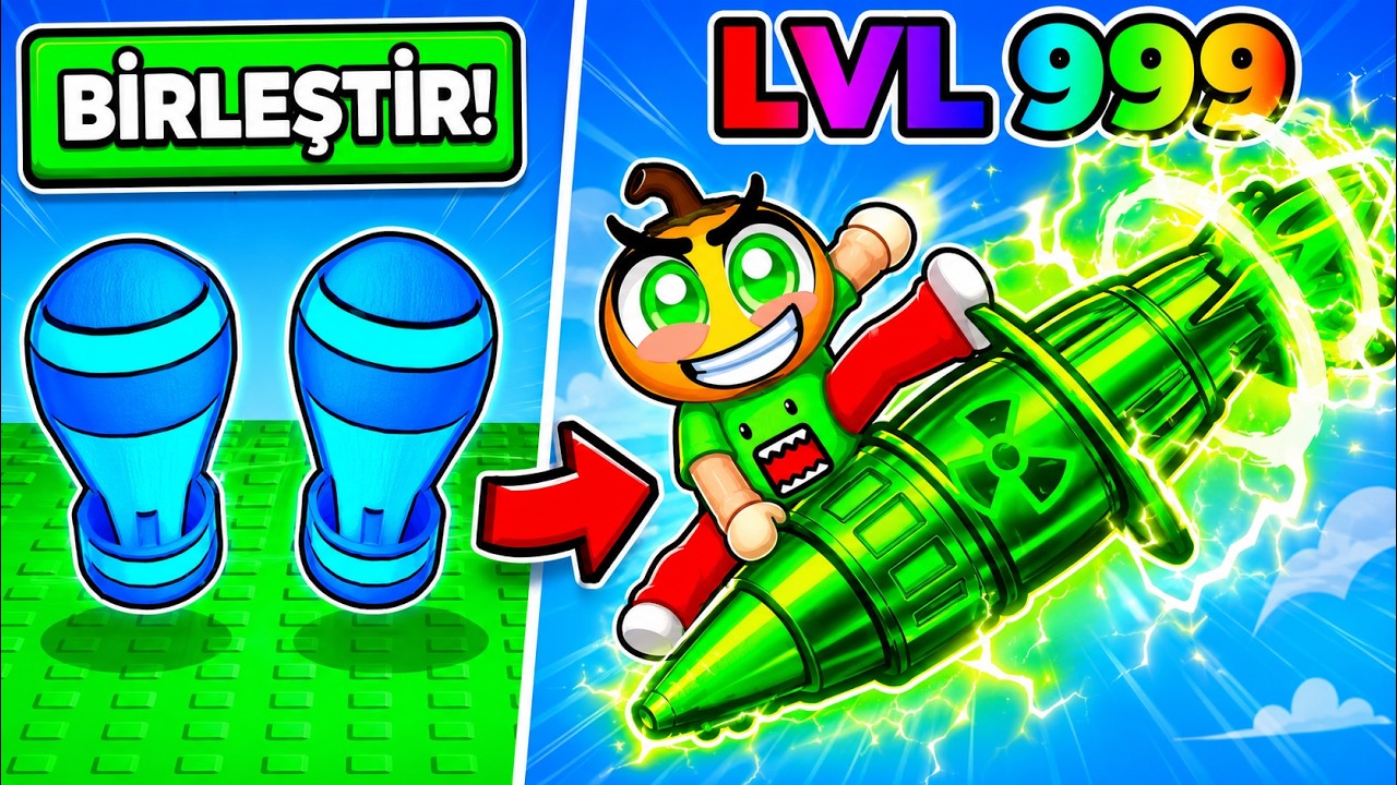NÜKLEER BOMBA BİRLEŞTİRİP LEVEL 999 YAPTIM! ☢️ | Roblox