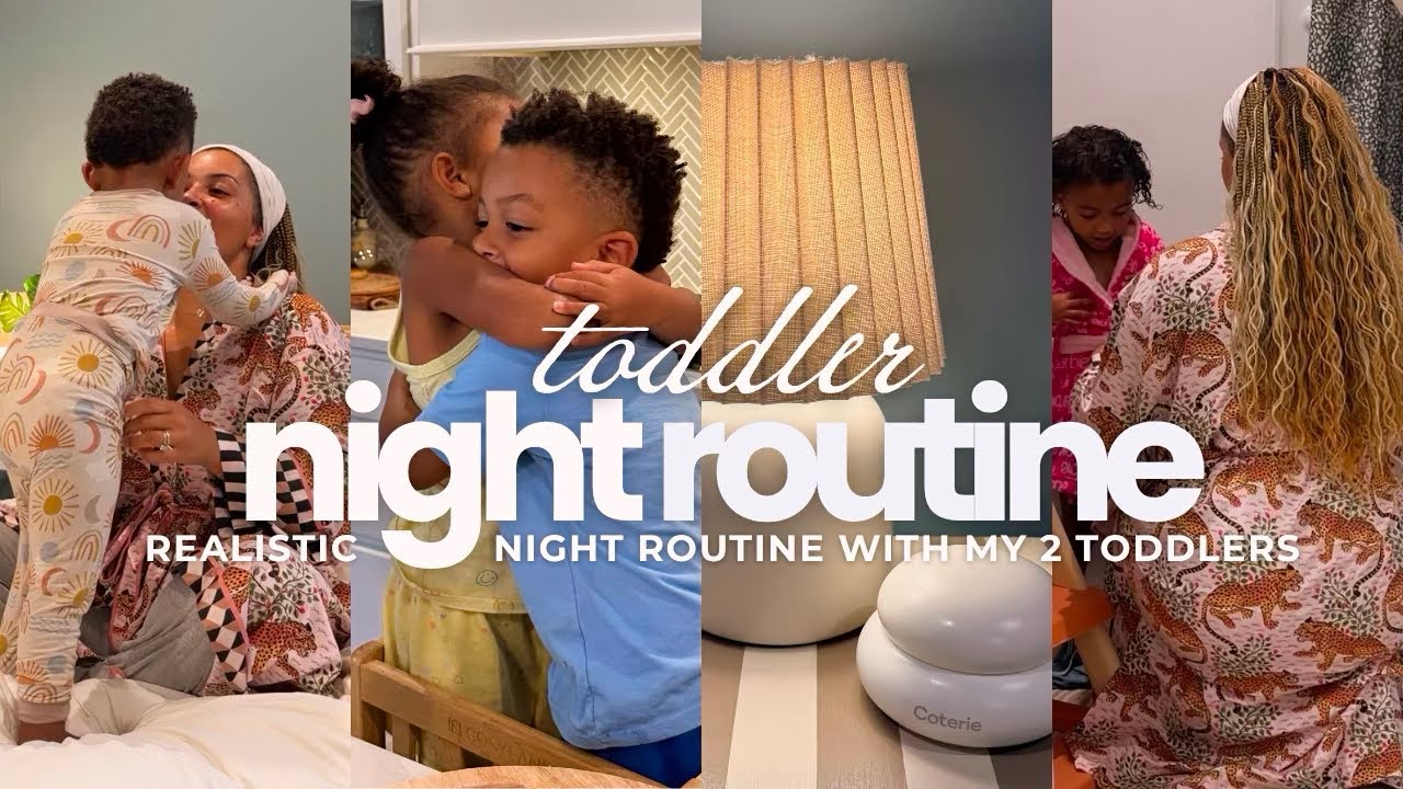 Realistic Night Routine With 2 Toddlers| 8pm wind down + cook with us + big kid bed upgrade & more! 