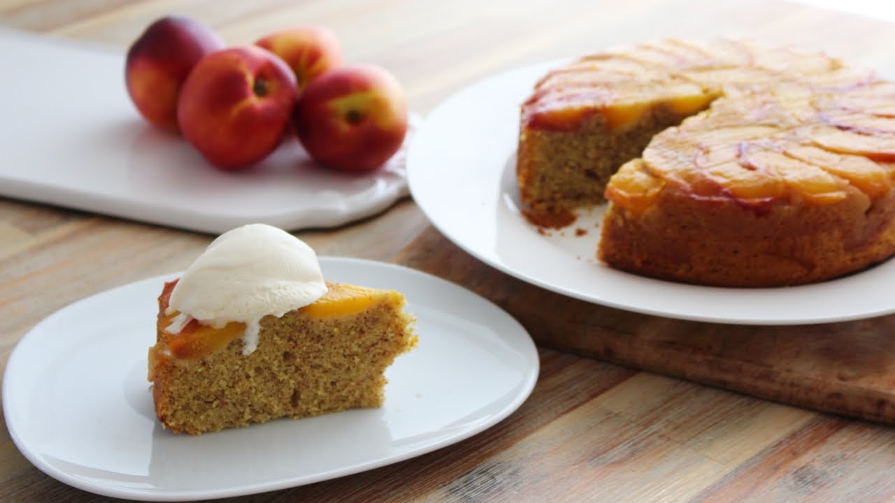 Nectarine Upside Down Cake - Quick & Easy
