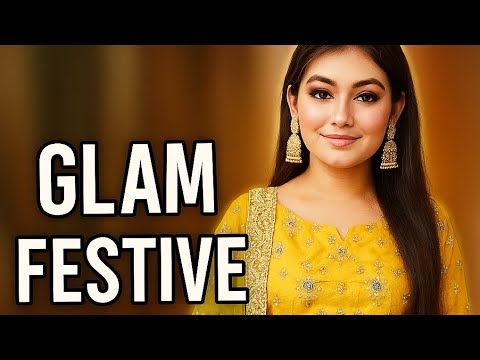 Glam festive look by fozia makeup tutorial 💄