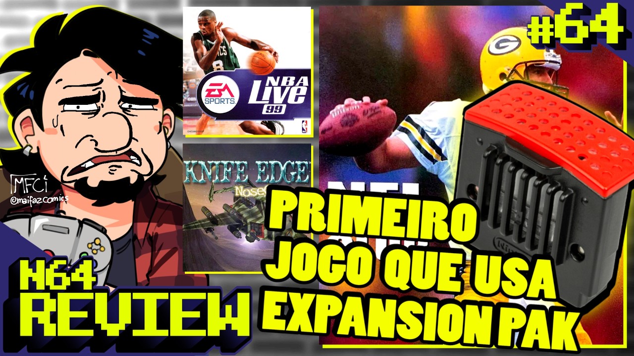 Zerando64 - NBA Live 99 | Knife Edge | NFL Quarterback Club 99 (análise)
