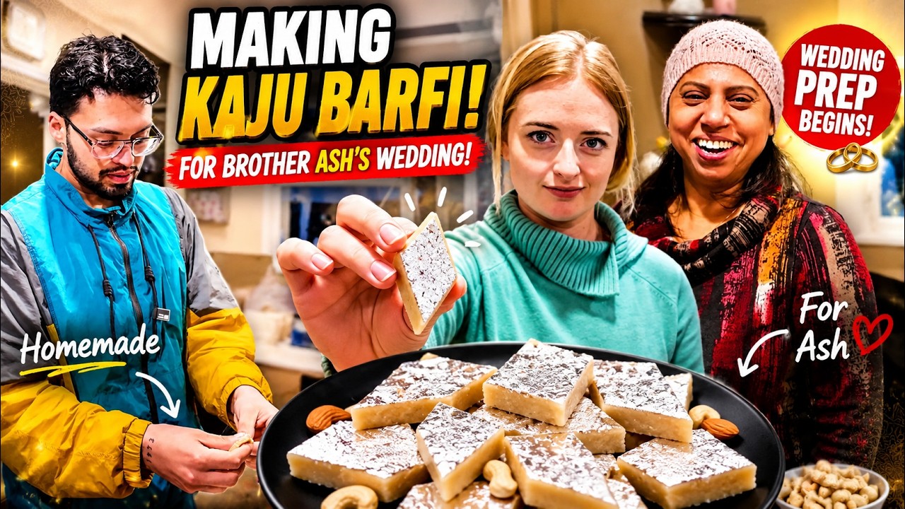 💍 Making Homemade Kaju Barfi for Brother Ash's Wedding! 🇮🇳❤️