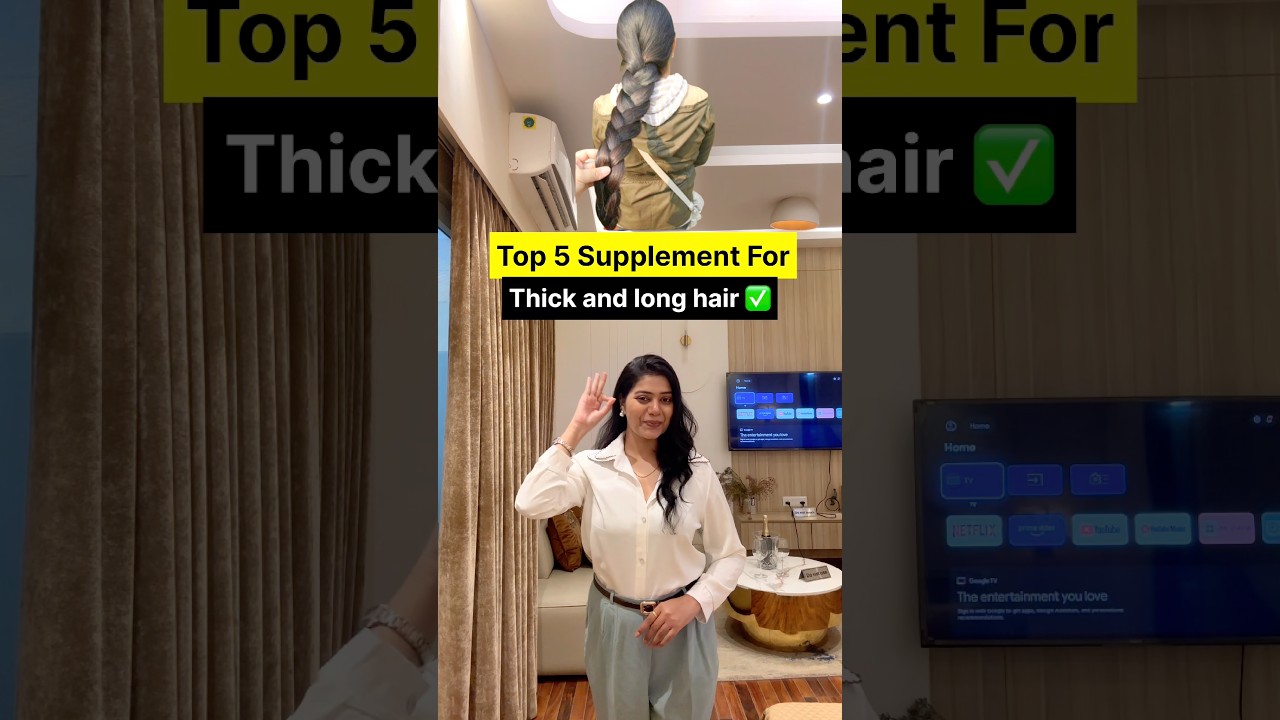 Top five supplement for thick and long hair ￼✅✅ #haircare #haircaretips #haircareroutine #hair