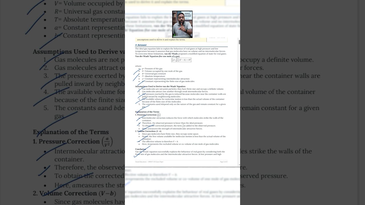 BPHCT 135 Guess Paper | IGNOU Thermal Physics and Statistical Mechanics Important Questions