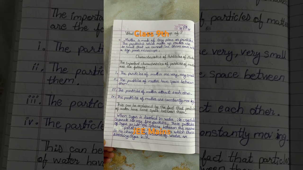 Notes of Chemistry chapter 1 matter in our surroundings, don’t miss that notes!