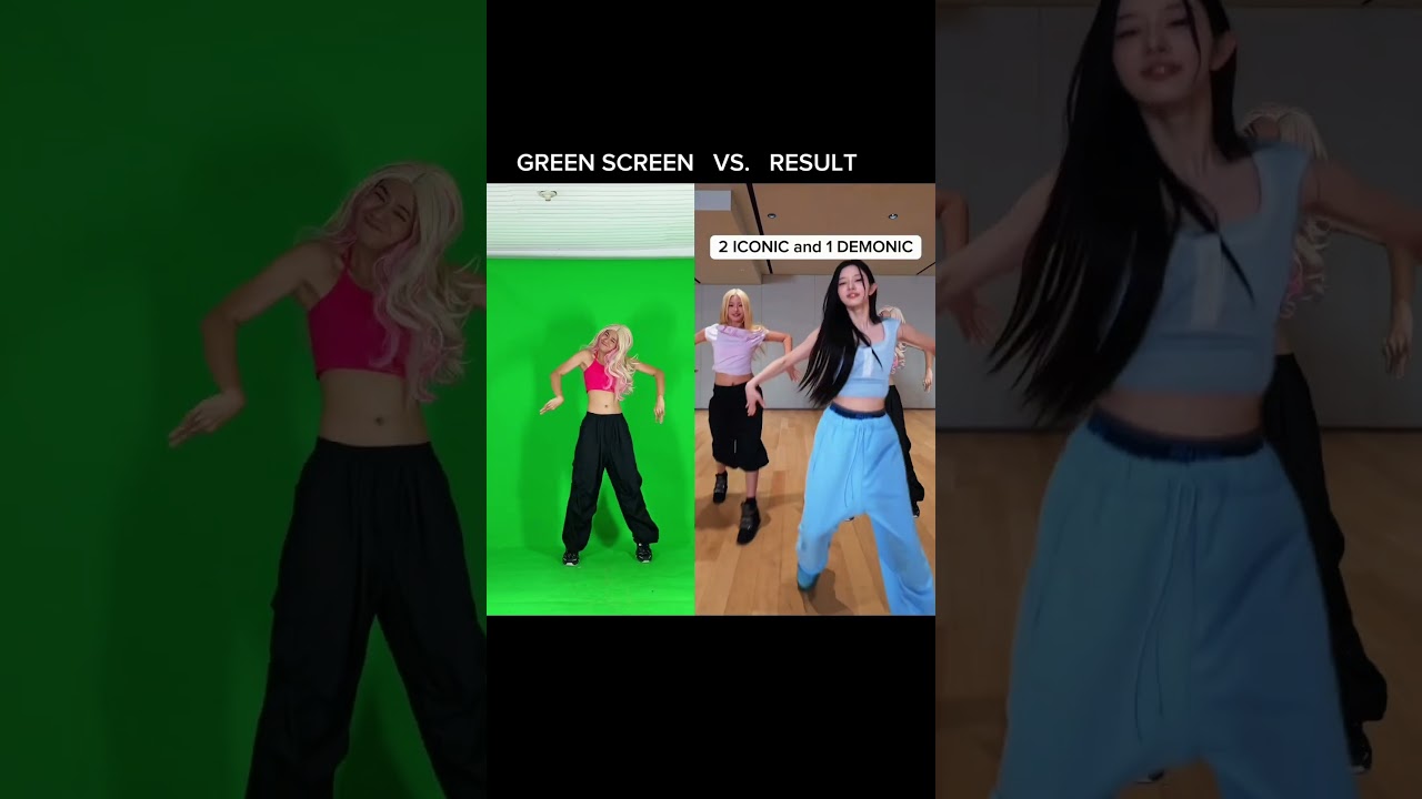 GREEN SCREEN VS. RESULT #KATSEYE #BehindTheScenes #fyp #shorts
