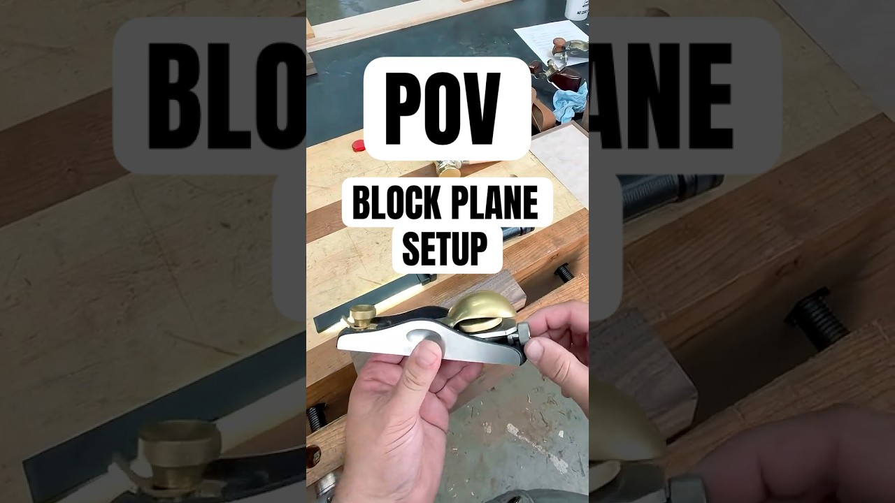 Block plane blade setup POV #woodworking #tools #shorts