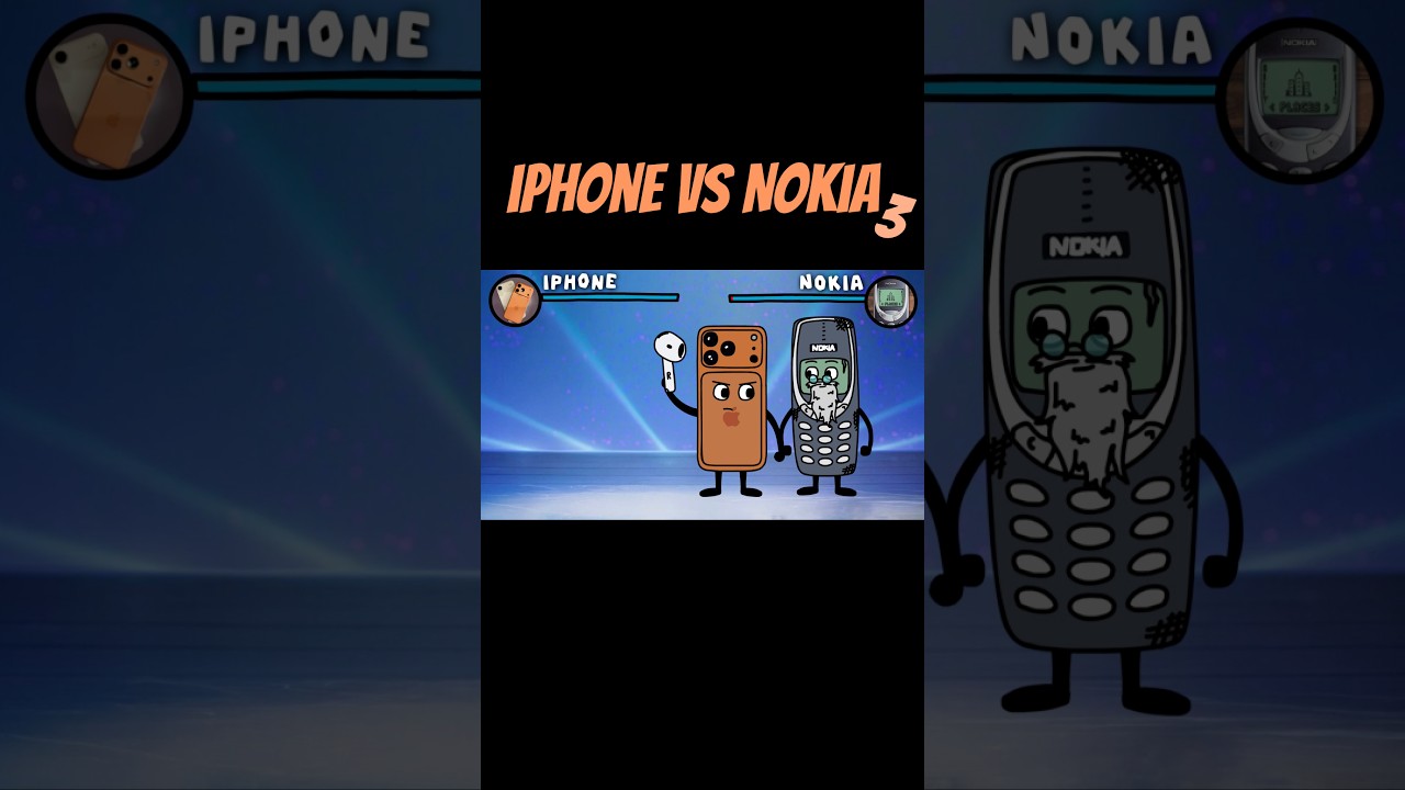 iPhone vs Nokia 3 #animation #cartoon #shorts