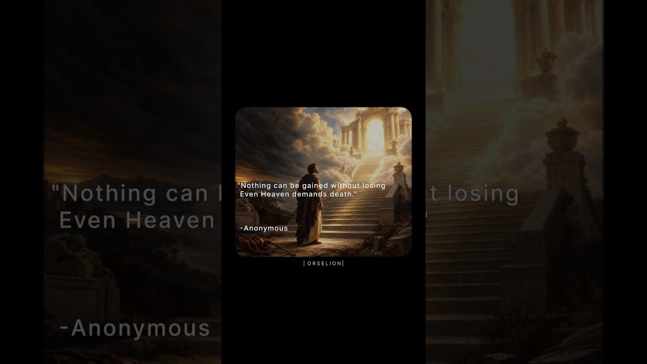 Nothing comes without a cost. Evenheaven demands a farewell. #philosophy #quotes