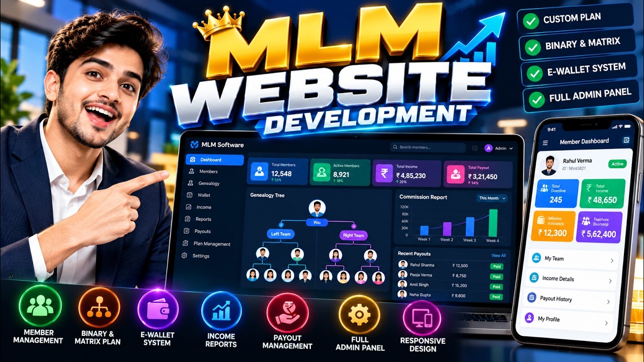 How To Make MLM Website In 2026| MLM Website Development Free| Mlm paln Website development